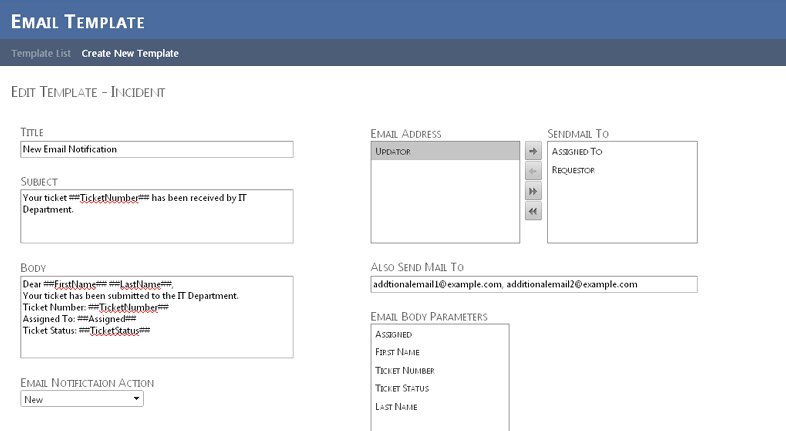 Email Template